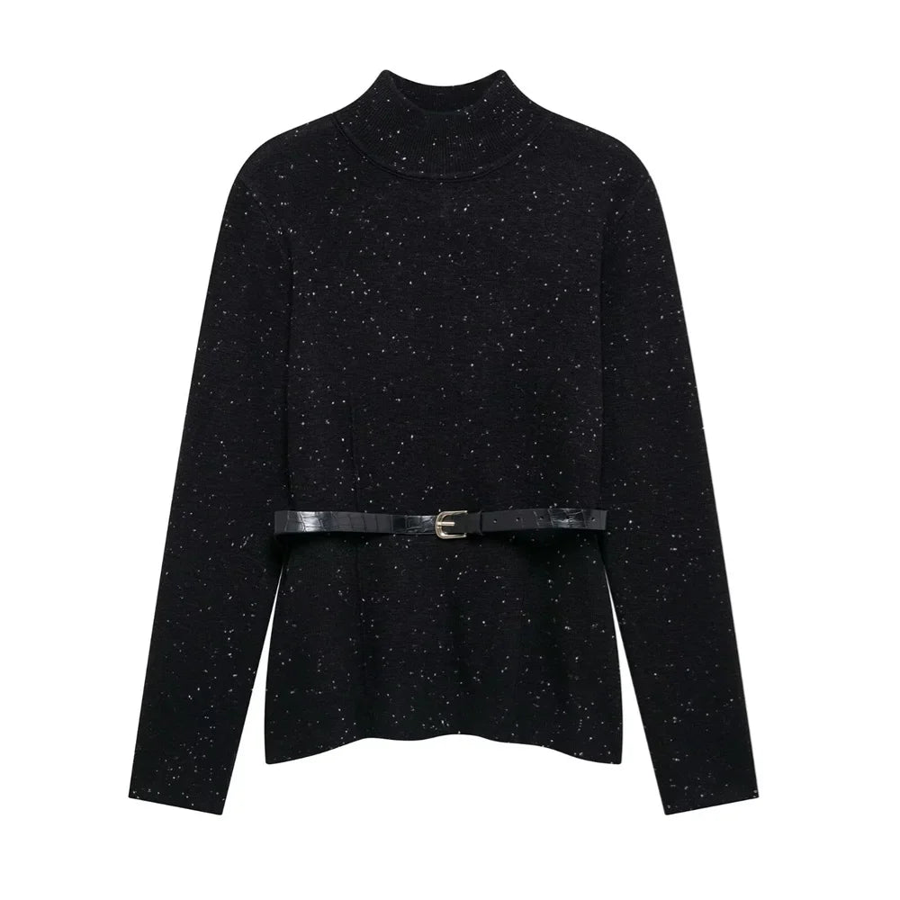 Casual Stand-up Collar Knitted Sweater