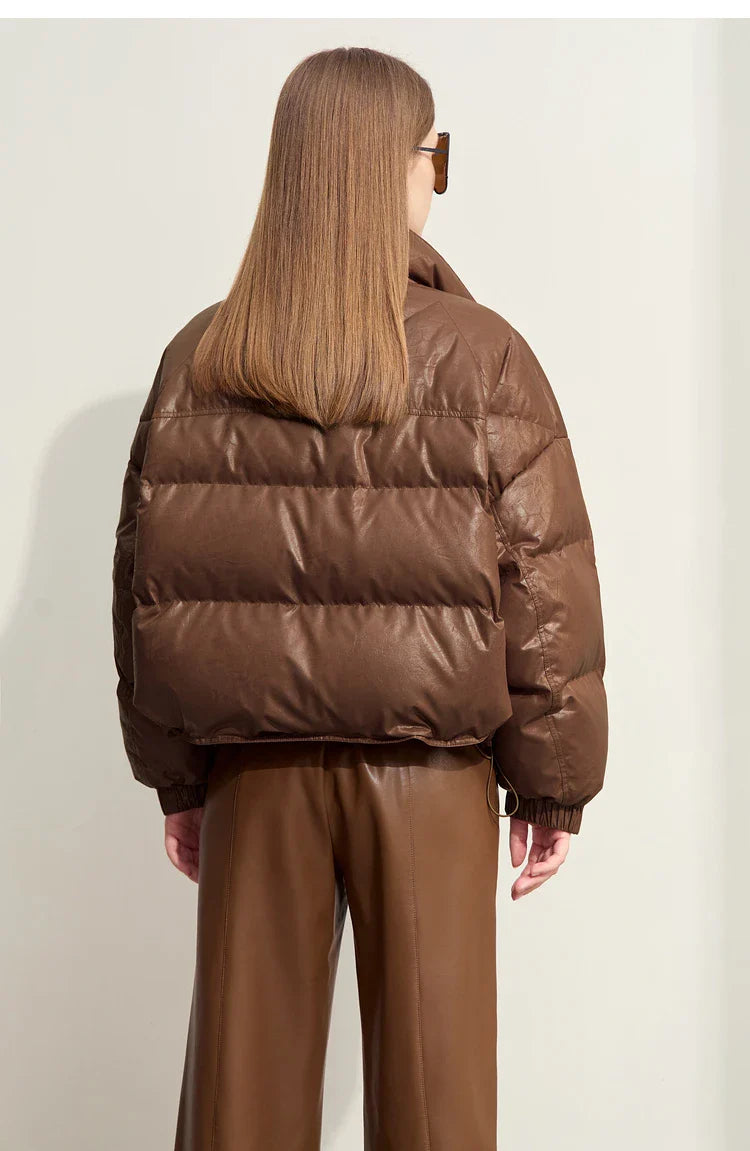 Lapel Stand Collar Duck Down Coat