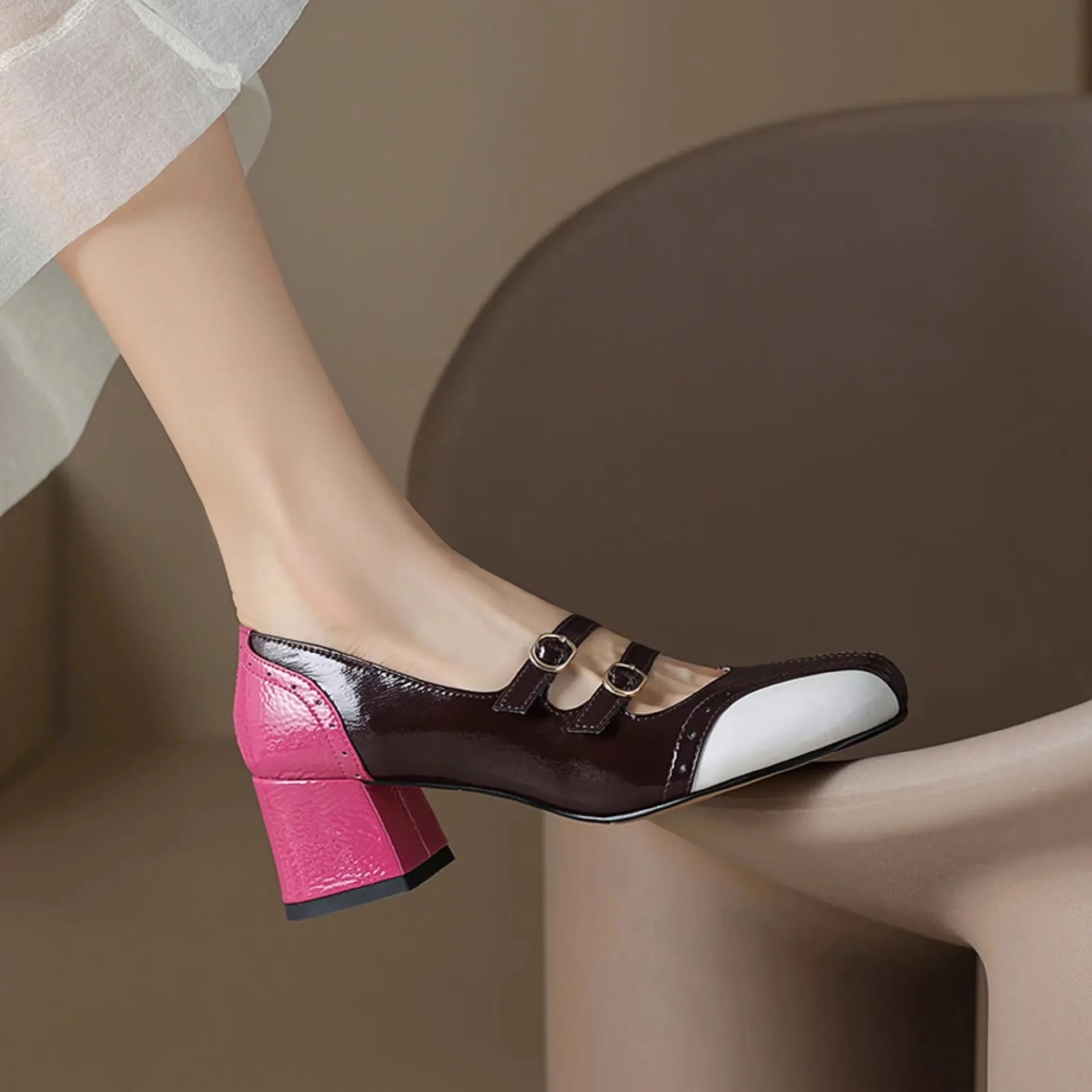 Open Toe Chunky Heels