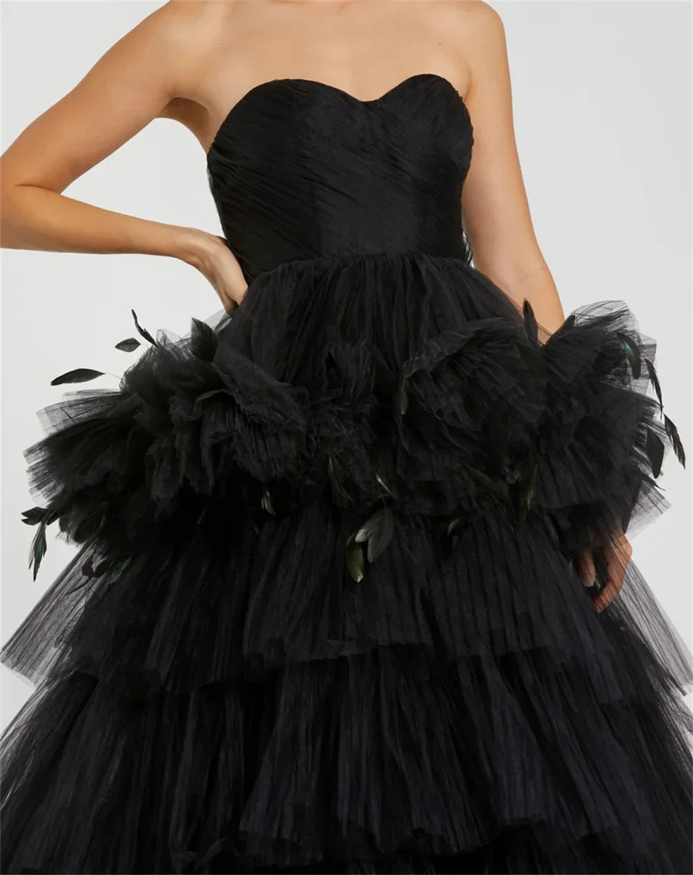 Luxury Tiered Lace Prom Gown