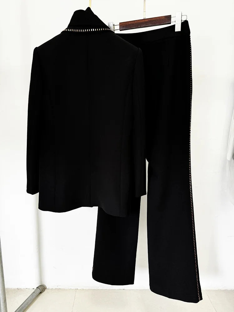 Diamond Decoration Pantsuits
