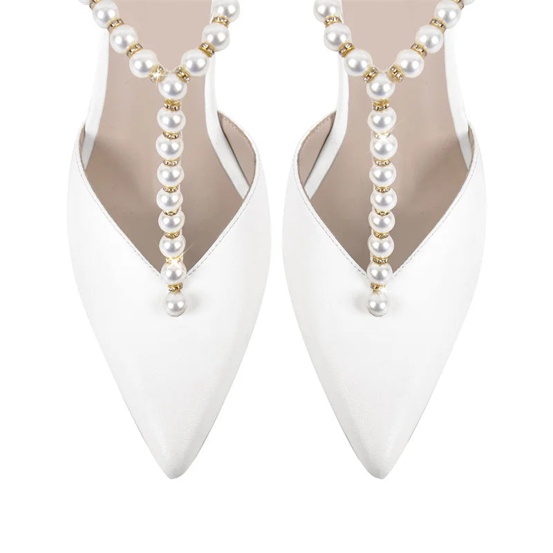 Pearl Accented Stiletto Pumps