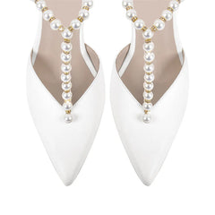 Pearl Accented Stiletto Pumps