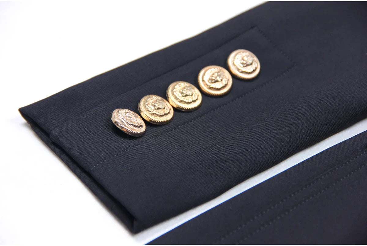 Classic Studded Button Dress Jacket