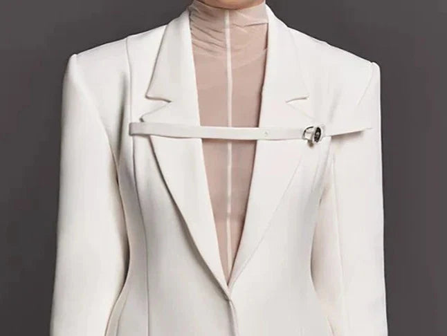 Sophisticated Notched Collar Trench Coat
