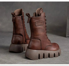 British Wedge Ethnic ZIP Platform Shoes