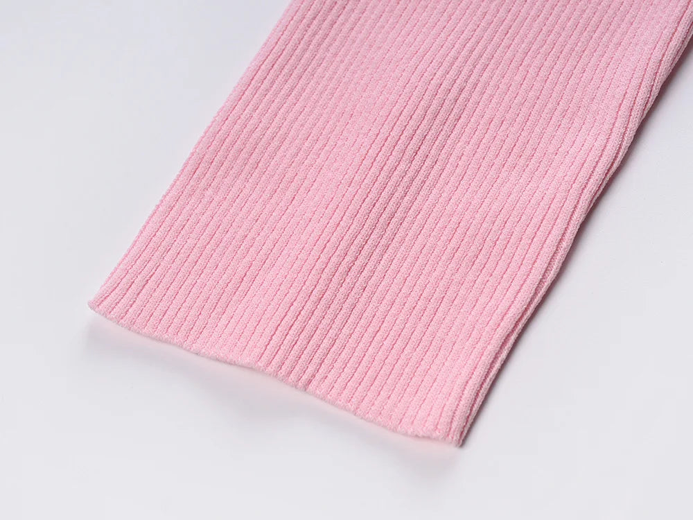 Ribbon Collar Knitted Cardigan