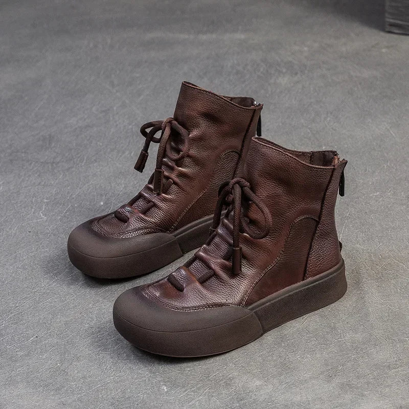 Thick Sole Motorcycle Ankle Boots