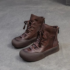 Thick Sole Motorcycle Ankle Boots