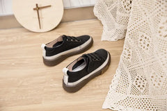 Classic Genuine Leather Flat Sneakers