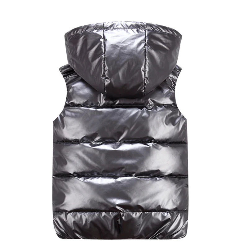 Short Hooded Cotton Padded Vest
