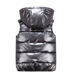 Short Hooded Cotton Padded Vest
