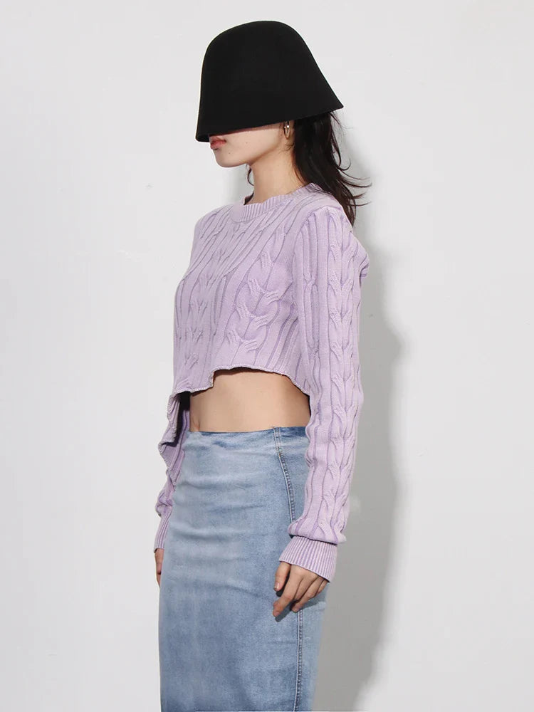 Signature Knit Asymmetrical Sweater