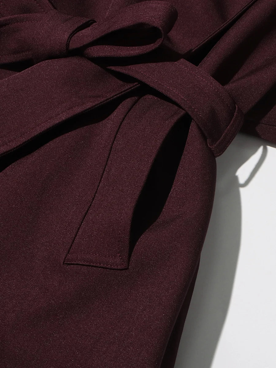 Button Sashes Loose Trench Coat