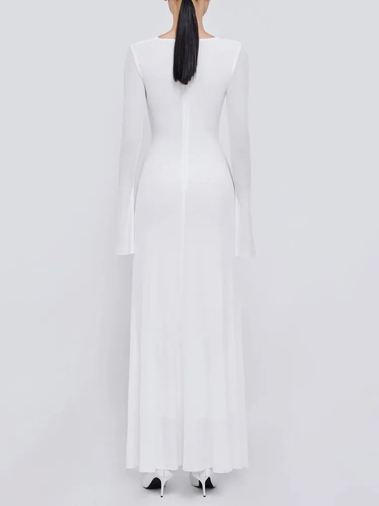 Draped Divinity Long Dress