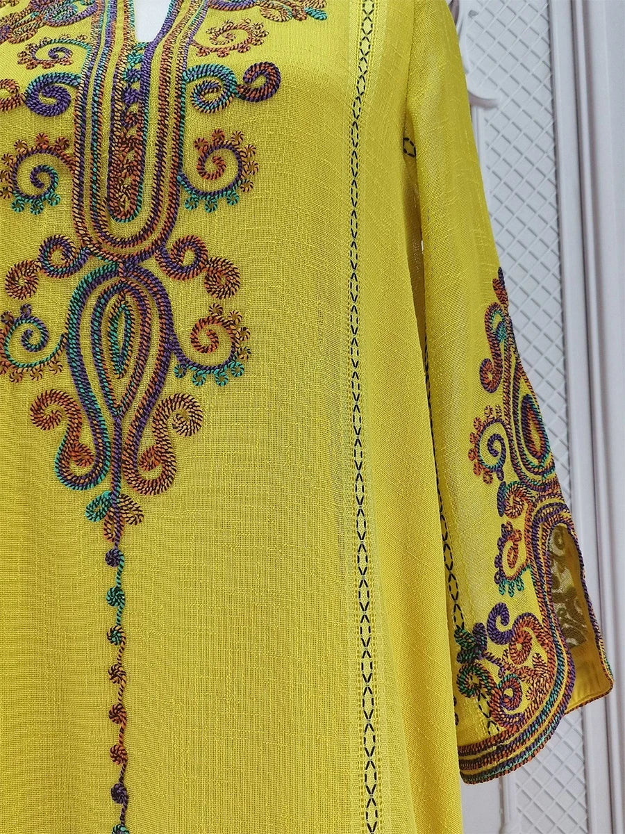 Romance in the Making Embroidered Floral Abaya