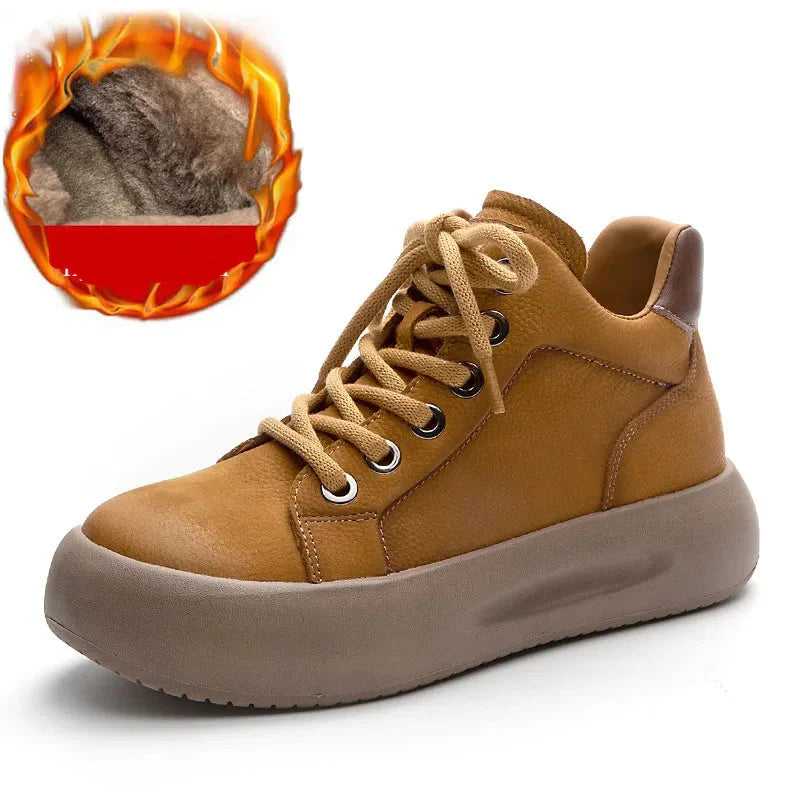 Lace-Up High Top Casual Boots