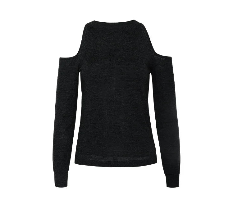 Off-shoulder Thin Top Sweater