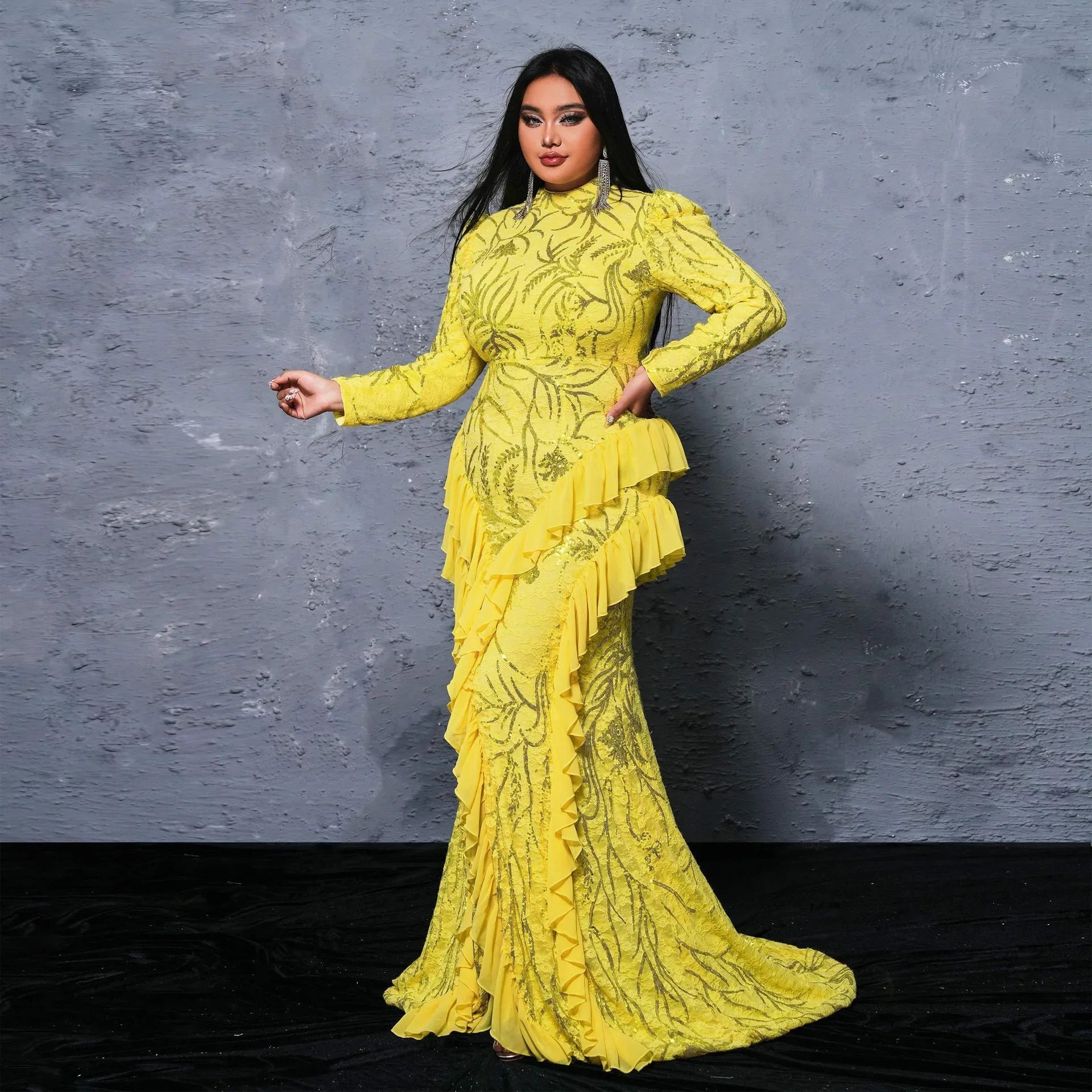 Glamorous Plus Size Fishtail Gown