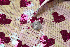Sparkling Sequin Heart Pattern Blazer