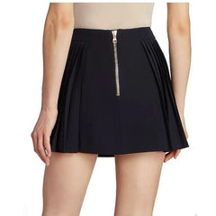 Double-Breasted Mini Pleated Skirts
