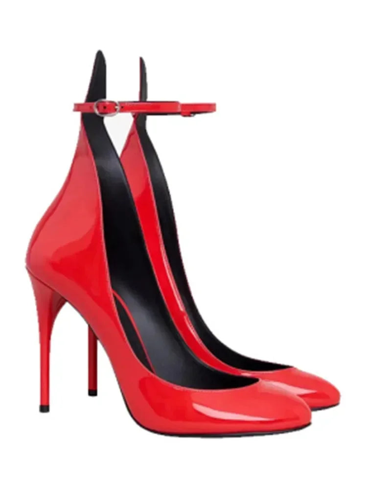 Stylish Buckle Strap High Heels