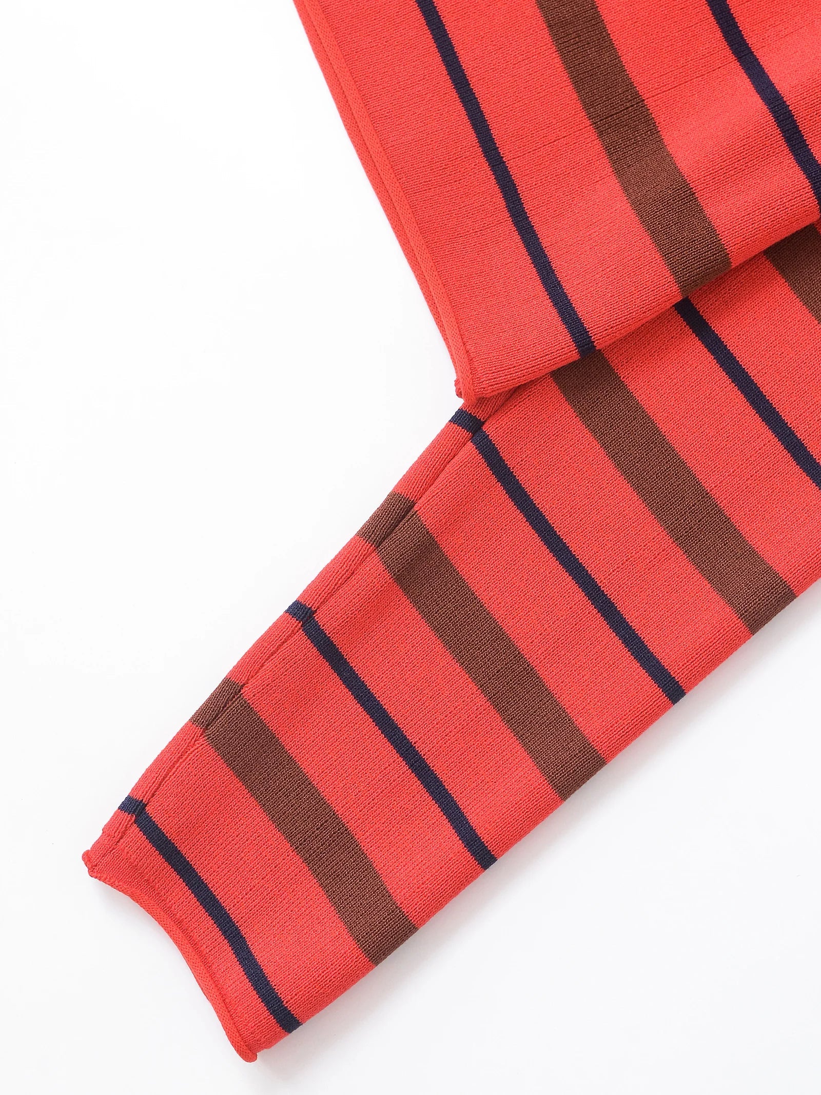 Vintage Striped POLO Neck Sweater