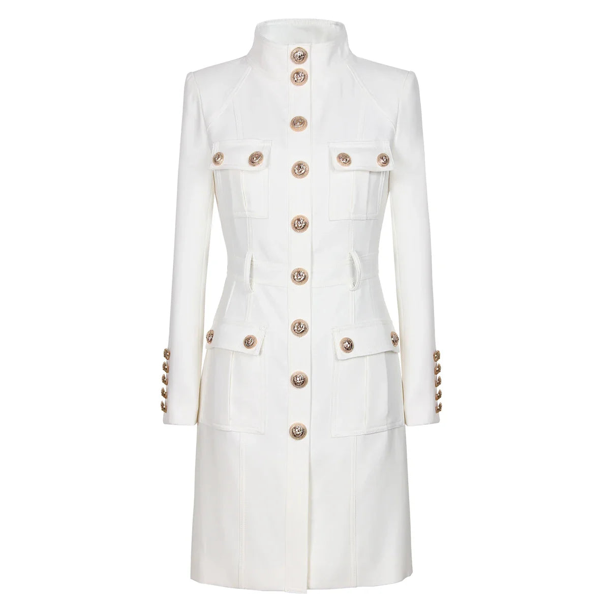 Classic Studded Button Dress Jacket