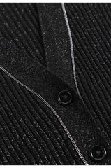 Stylish Ribbed Button-Front Cardigan