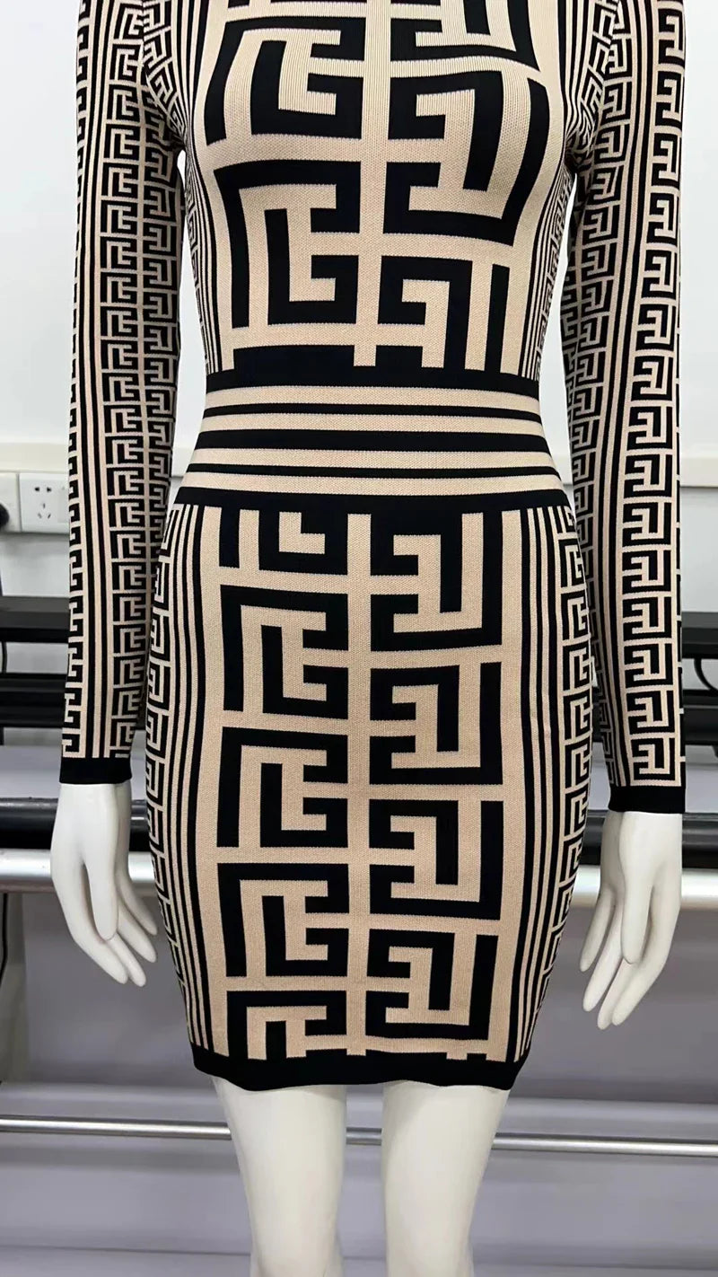 Fashionable Striped Casual Dress