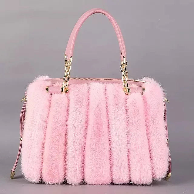 Luxury Real Fur Handbag