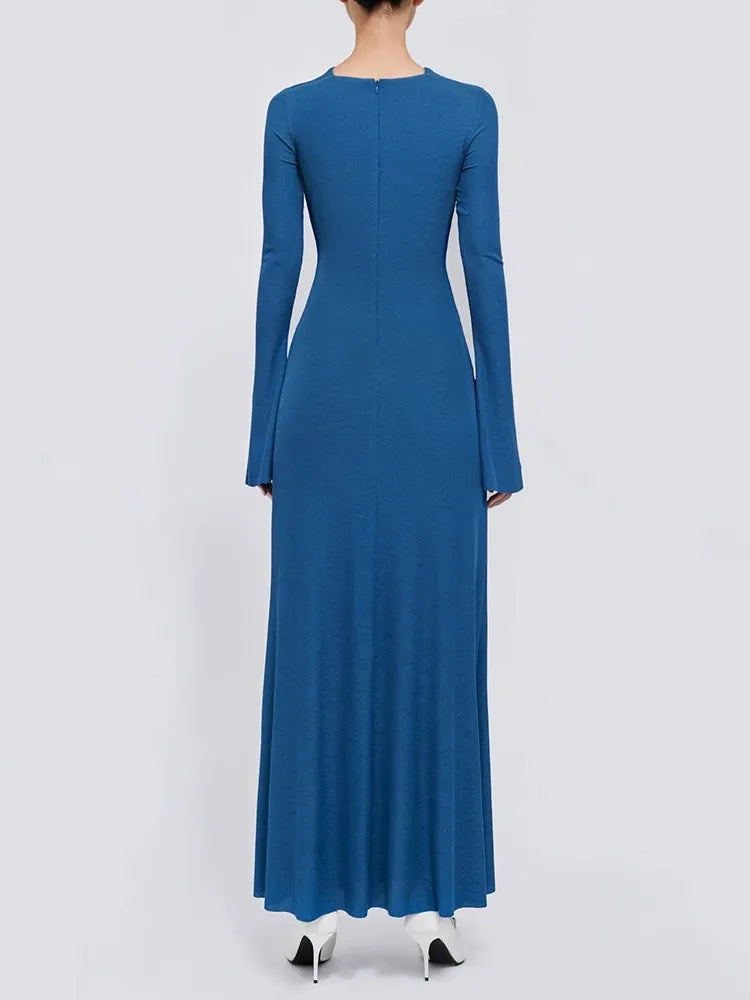 Draped Divinity Long Dress