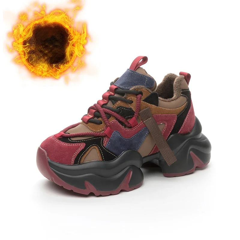 Chunky Leather Platform Boots