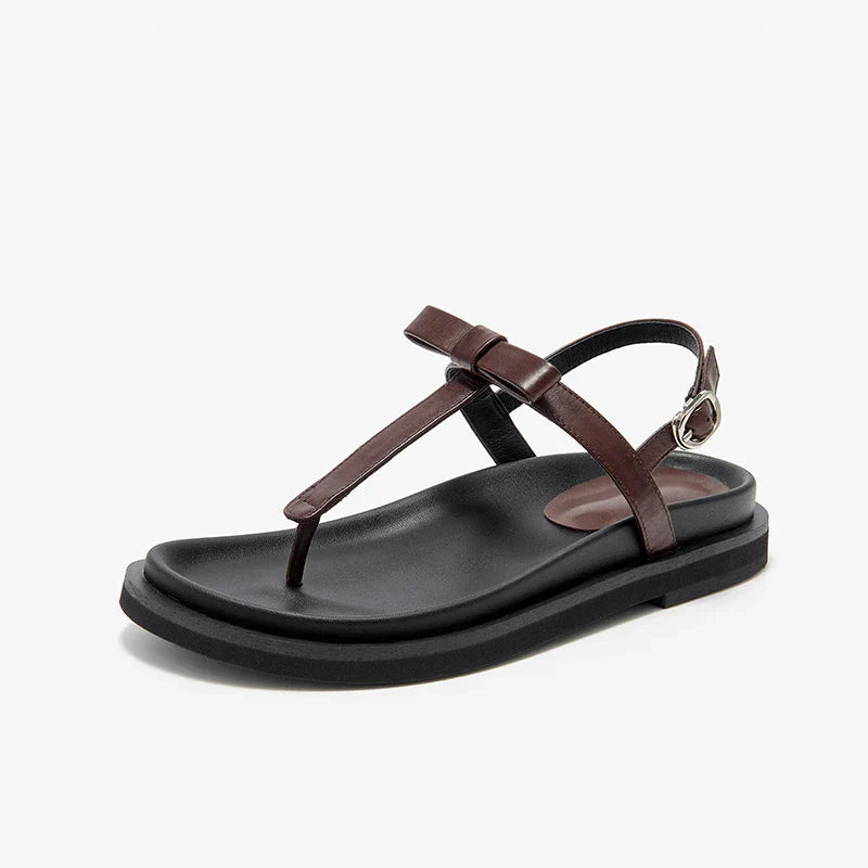 Sleek T-Strap Flip-Flops Sandals