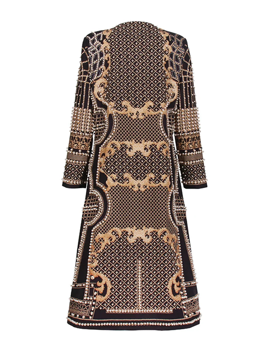 Temperament Color-Block Trench Coat