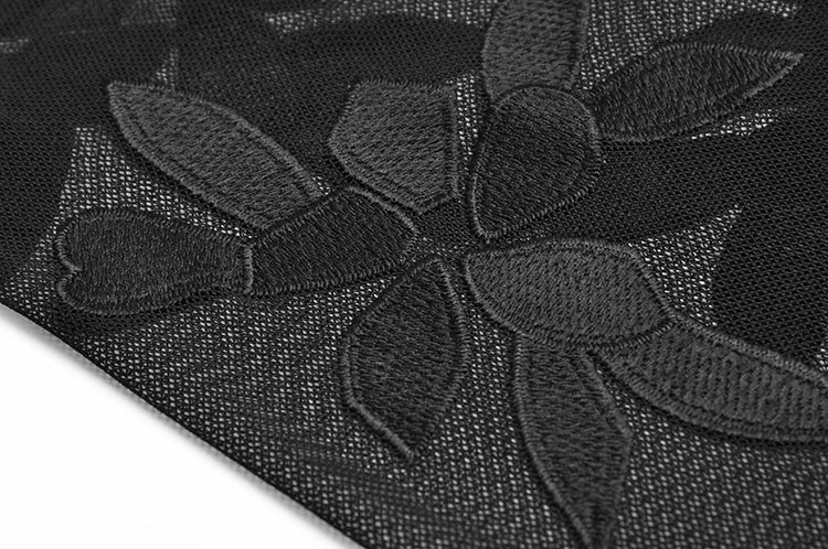 Perspective Mesh Black Long Dress