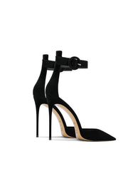 Trendy One-Word Strap High Heels