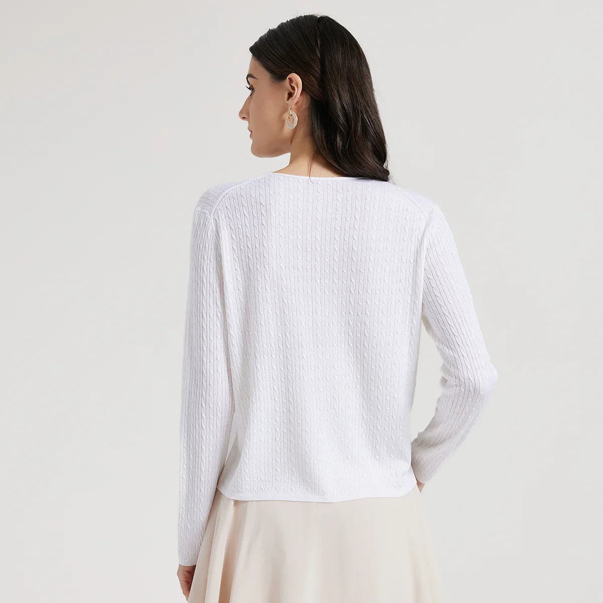 Smart Wool Blend Knitted Cardigan