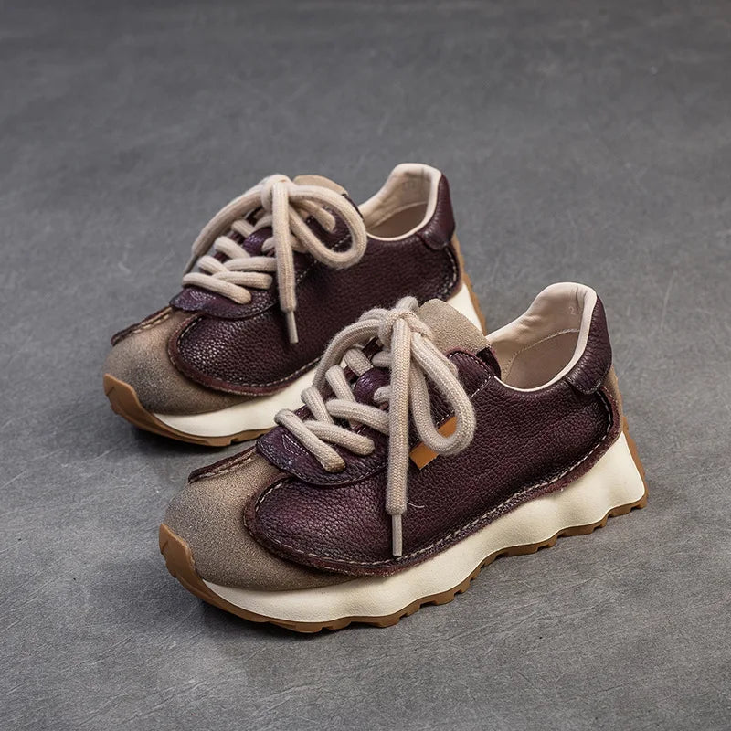 Chic Lace-Up Flat Sneakers