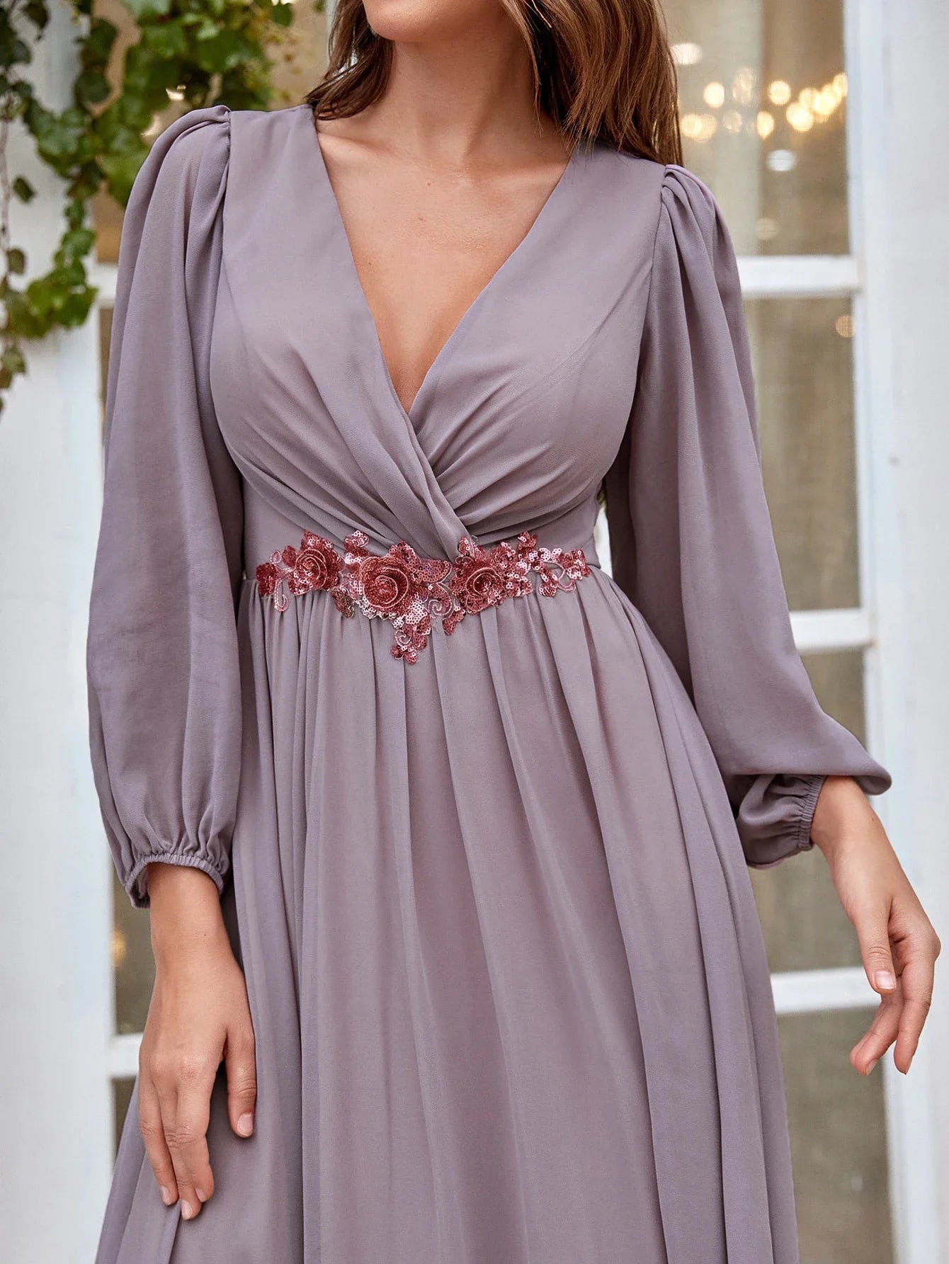 Refined Beaded Chiffon Bridesmaid Gown