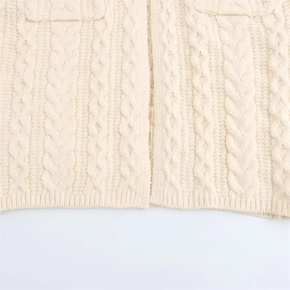 Refined Knitted Mid-Length Coat