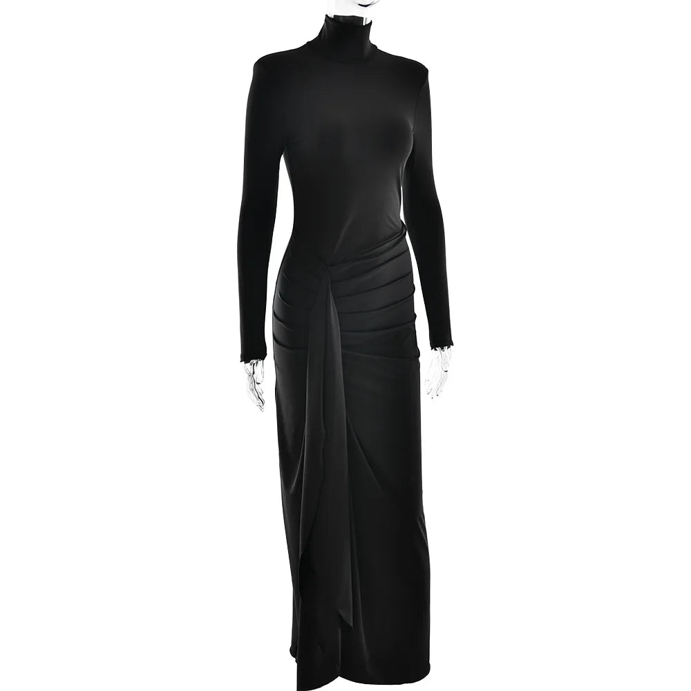Ruched Side Split Maxi Dress