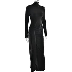 Ruched Side Split Maxi Dress