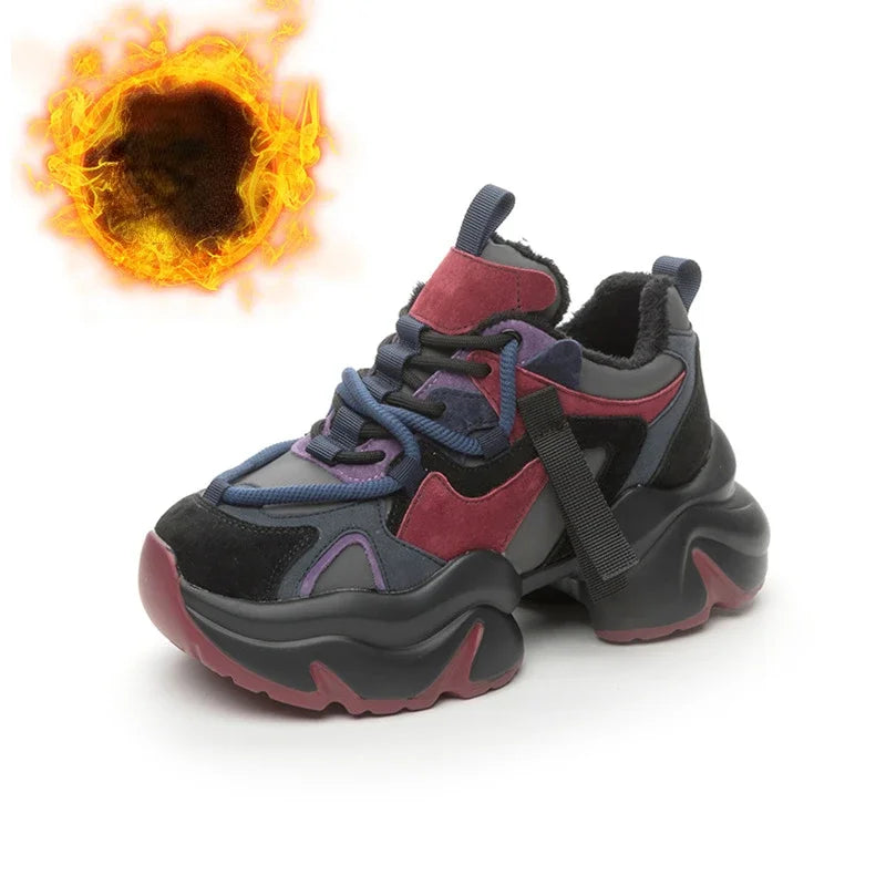 Chunky Leather Platform Boots