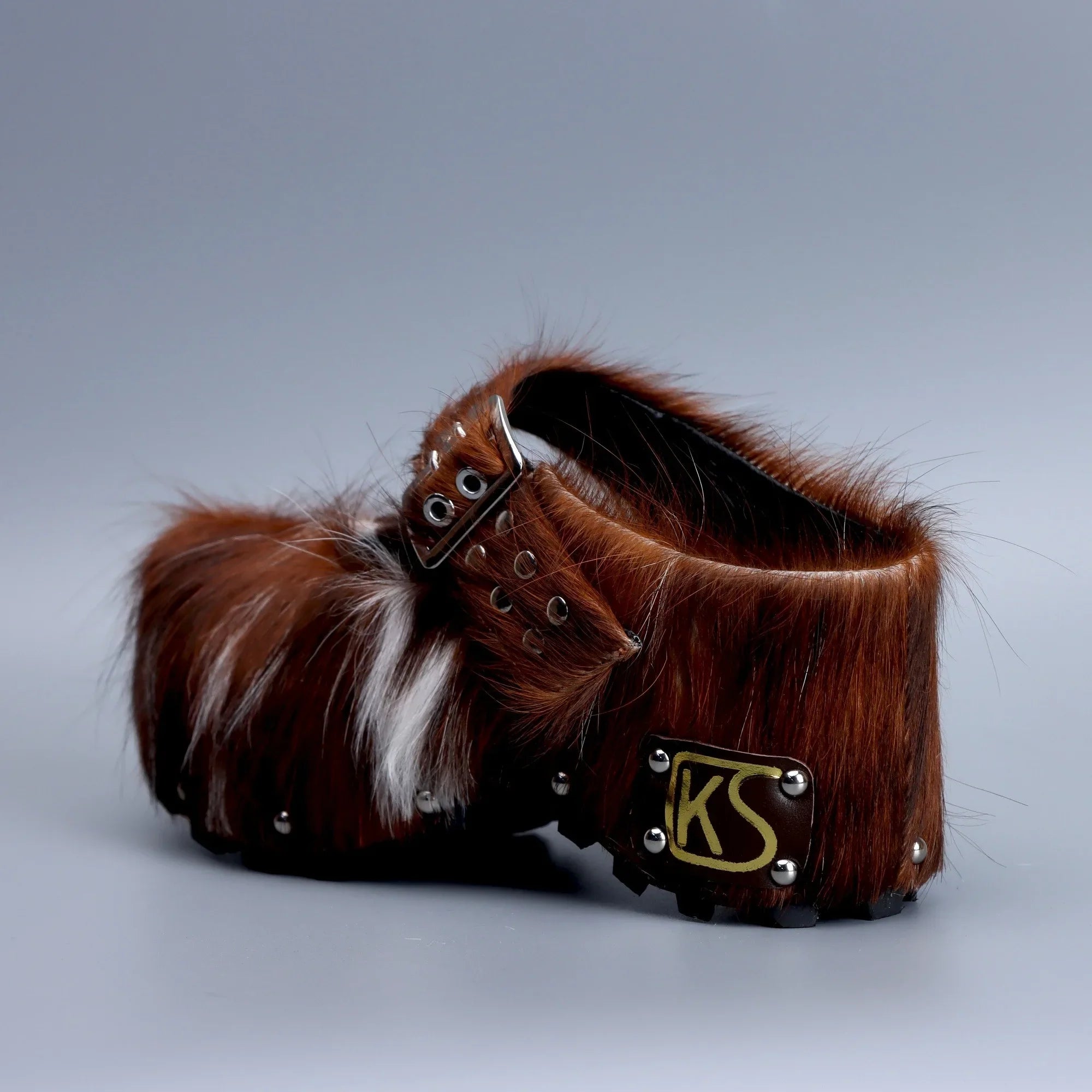 Vintage Natural Calf Hair Mules