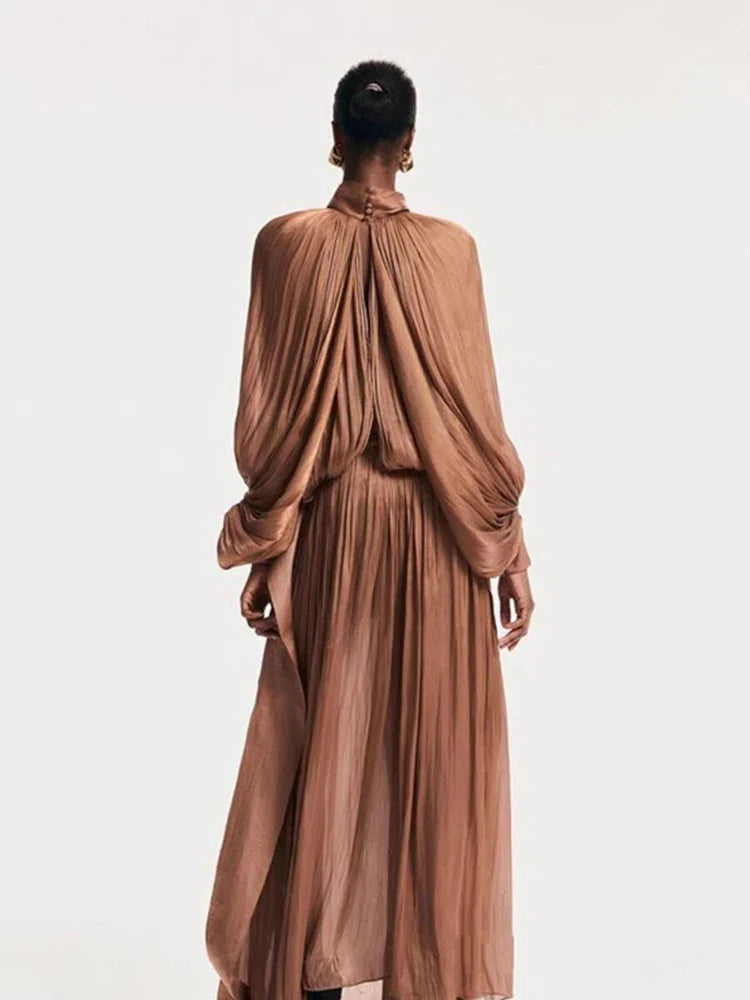 Loose Lantern Sleeve Evening Party Dress