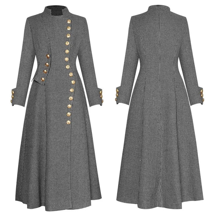 Waist Up Women's Single Breasted Overcoat