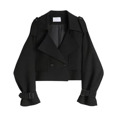 Trendy Double Breasted Tooling Coat