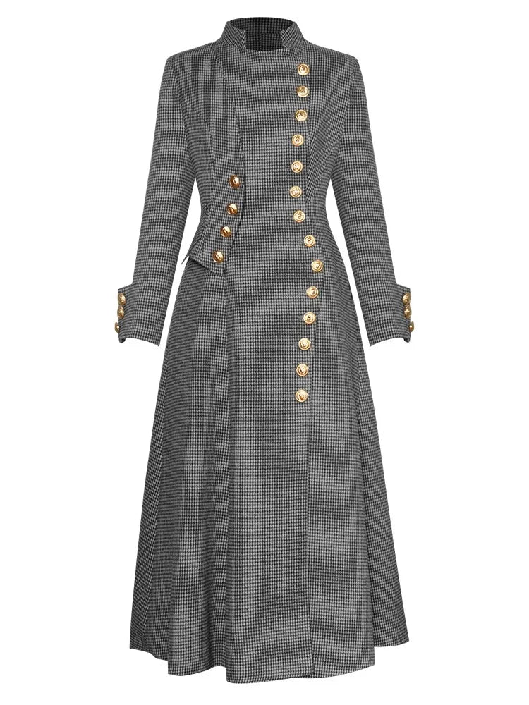 Waist Up Women's Single Breasted Overcoat