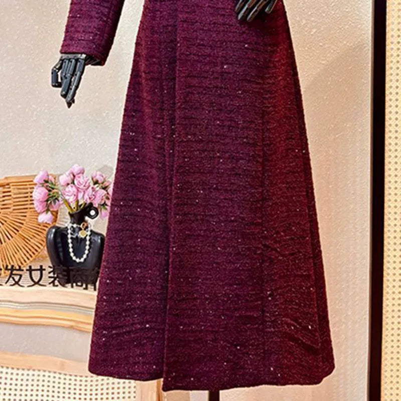 Lapel Fashion Woolen Coat